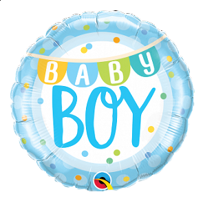 ADD-BAL97 14吋Baby Boy圓形鋁箔升氣球 ADD-BAL97 14吋Baby Boy圓形鋁箔升氣球